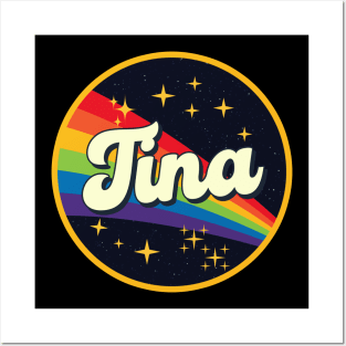 Tina // Rainbow In Space Vintage Style Posters and Art